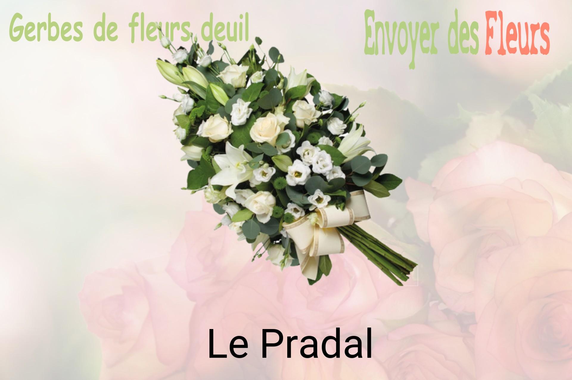 Gerbe de fleurs de deuil livrée à Le Pradal